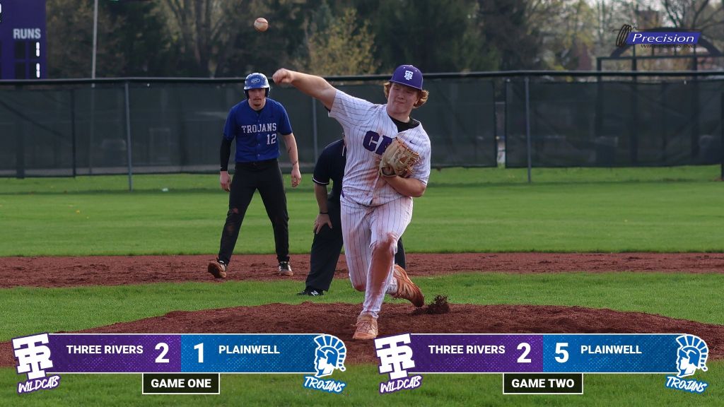 Three Rivers baseball splits DH against Plainwell